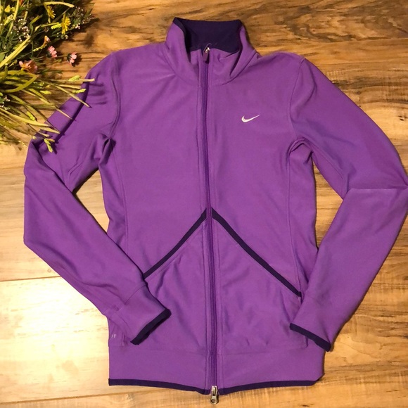 Nike Jackets & Blazers - Nike Dri Fit Full Zip Purple Jacket XS
